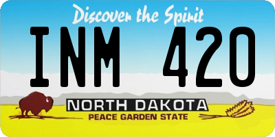 ND license plate INM420