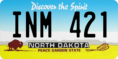 ND license plate INM421