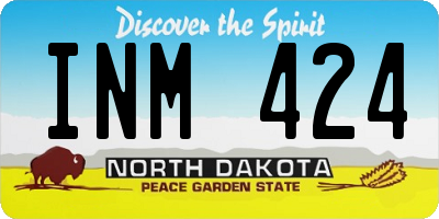 ND license plate INM424