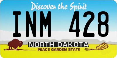 ND license plate INM428