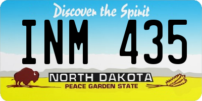 ND license plate INM435