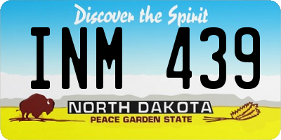 ND license plate INM439
