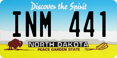 ND license plate INM441