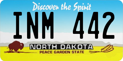 ND license plate INM442