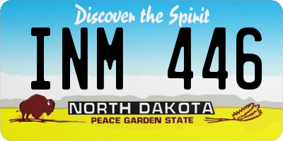 ND license plate INM446