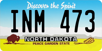 ND license plate INM473