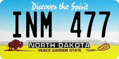 ND license plate INM477