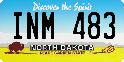 ND license plate INM483