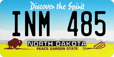 ND license plate INM485