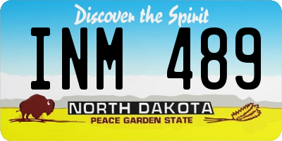 ND license plate INM489
