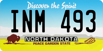 ND license plate INM493
