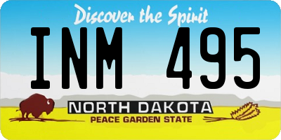 ND license plate INM495