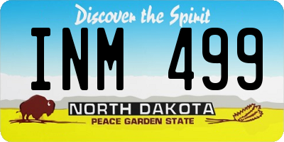 ND license plate INM499