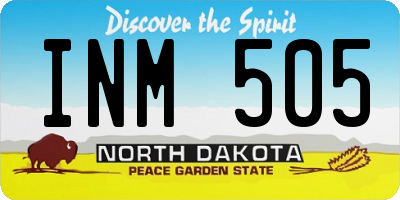 ND license plate INM505