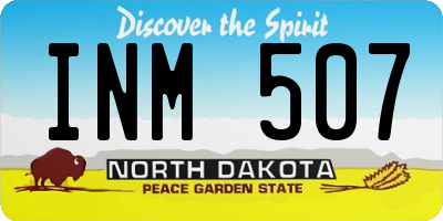 ND license plate INM507