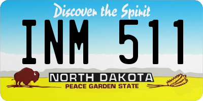 ND license plate INM511