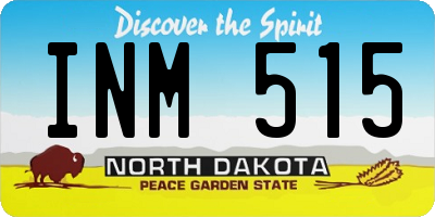 ND license plate INM515