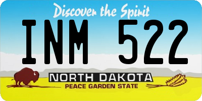 ND license plate INM522