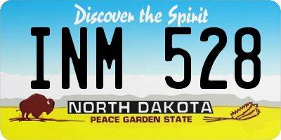 ND license plate INM528