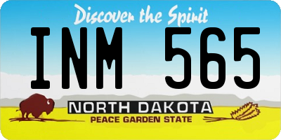 ND license plate INM565