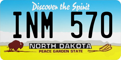 ND license plate INM570