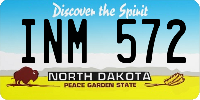 ND license plate INM572