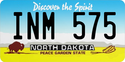 ND license plate INM575