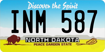 ND license plate INM587