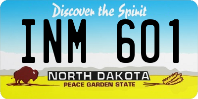 ND license plate INM601