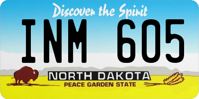 ND license plate INM605