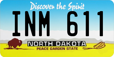 ND license plate INM611