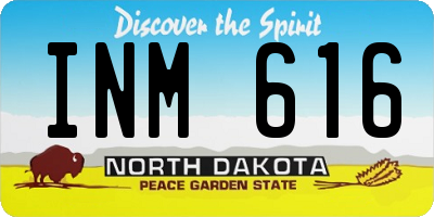 ND license plate INM616