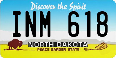 ND license plate INM618