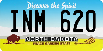 ND license plate INM620