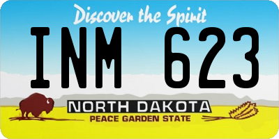 ND license plate INM623