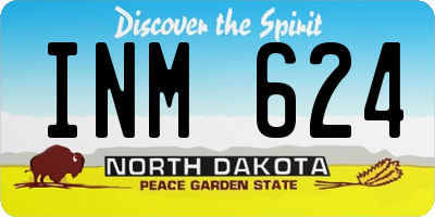 ND license plate INM624