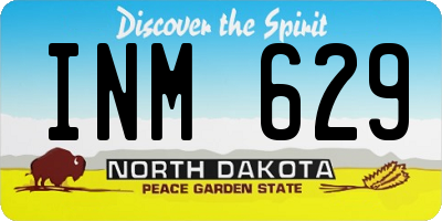 ND license plate INM629