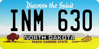 ND license plate INM630