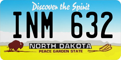 ND license plate INM632