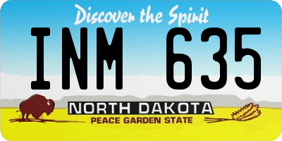 ND license plate INM635
