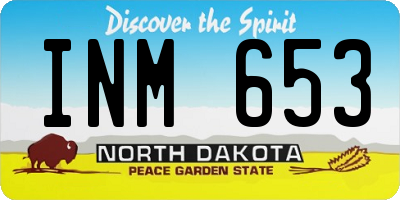 ND license plate INM653