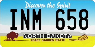 ND license plate INM658