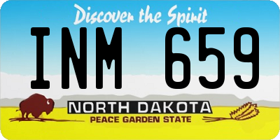 ND license plate INM659