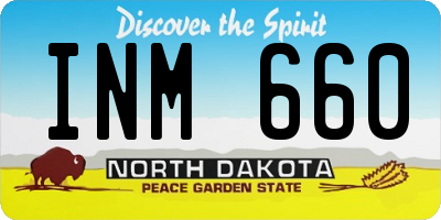 ND license plate INM660