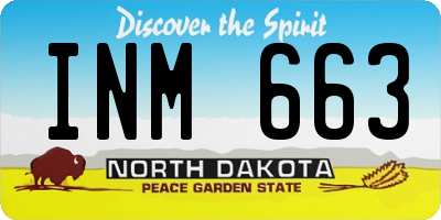 ND license plate INM663