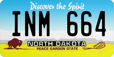 ND license plate INM664