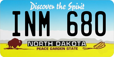 ND license plate INM680