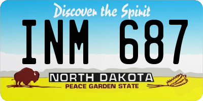 ND license plate INM687