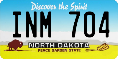 ND license plate INM704