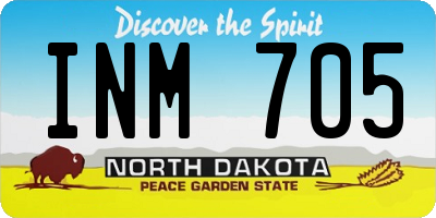 ND license plate INM705